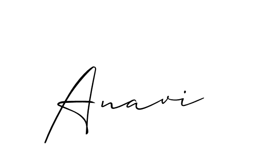 Design your own signature with our free online signature maker. With this signature software, you can create a handwritten (Allison_Script) signature for name Anavi. Anavi signature style 2 images and pictures png