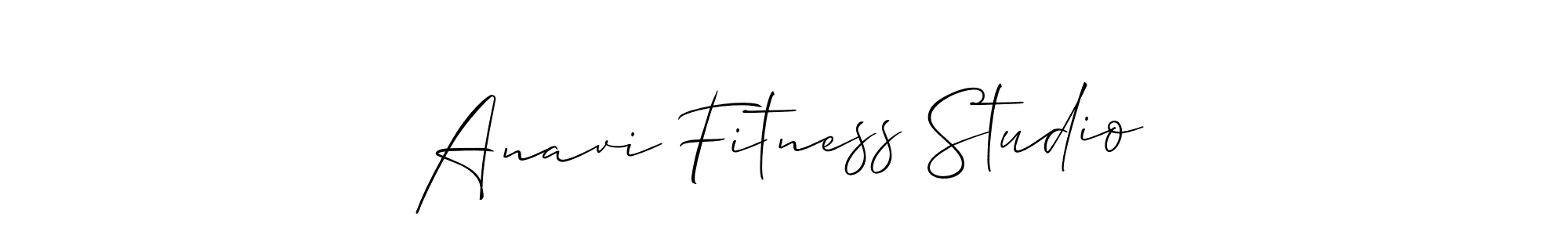 How to make Anavi Fitness Studio name signature. Use Allison_Script style for creating short signs online. This is the latest handwritten sign. Anavi Fitness Studio signature style 2 images and pictures png