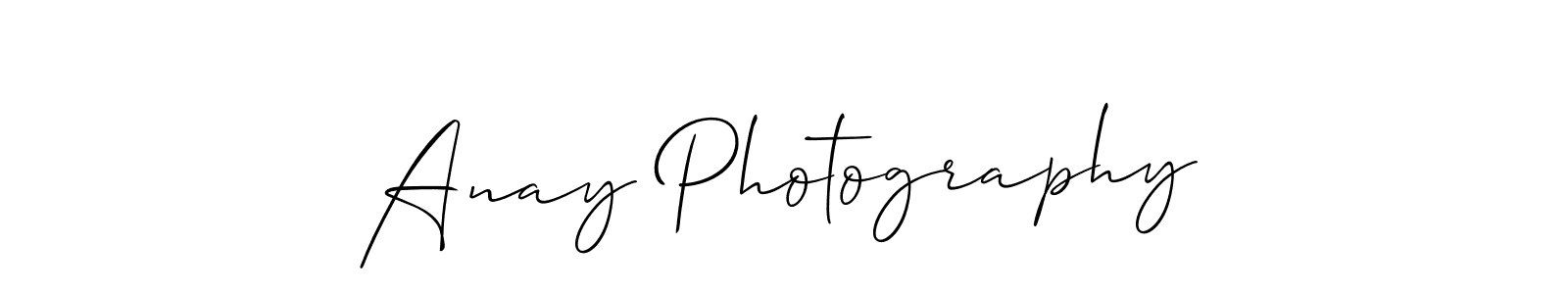 Once you've used our free online signature maker to create your best signature Allison_Script style, it's time to enjoy all of the benefits that Anay Photography name signing documents. Anay Photography signature style 2 images and pictures png