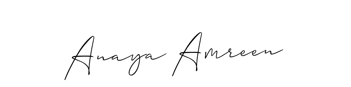 This is the best signature style for the Anaya Amreen name. Also you like these signature font (Allison_Script). Mix name signature. Anaya Amreen signature style 2 images and pictures png