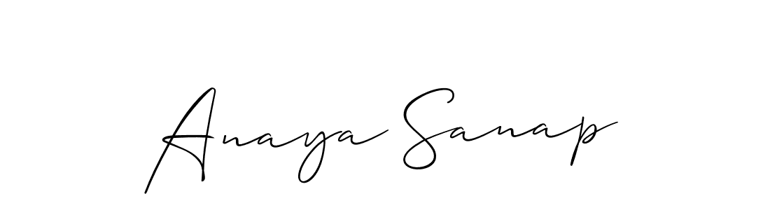 See photos of Anaya Sanap official signature by Spectra . Check more albums & portfolios. Read reviews & check more about Allison_Script font. Anaya Sanap signature style 2 images and pictures png