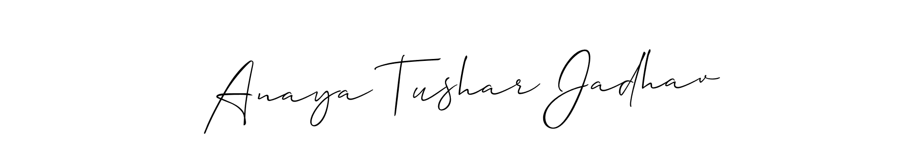 See photos of Anaya Tushar Jadhav official signature by Spectra . Check more albums & portfolios. Read reviews & check more about Allison_Script font. Anaya Tushar Jadhav signature style 2 images and pictures png