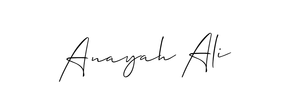 How to Draw Anayah Ali signature style? Allison_Script is a latest design signature styles for name Anayah Ali. Anayah Ali signature style 2 images and pictures png