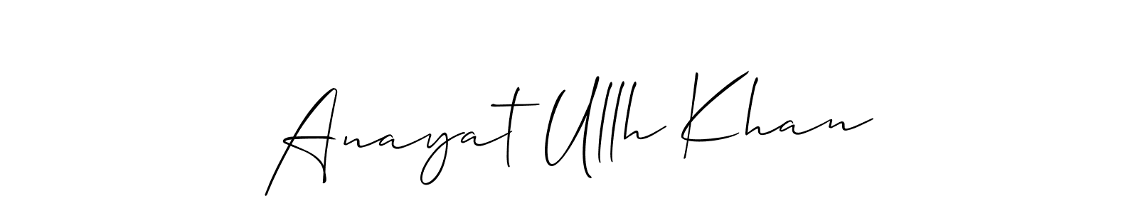 Best and Professional Signature Style for Anayat Ullh Khan. Allison_Script Best Signature Style Collection. Anayat Ullh Khan signature style 2 images and pictures png