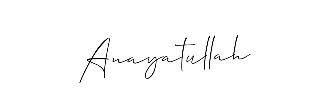 How to make Anayatullah name signature. Use Allison_Script style for creating short signs online. This is the latest handwritten sign. Anayatullah signature style 2 images and pictures png