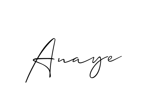 How to make Anaye signature? Allison_Script is a professional autograph style. Create handwritten signature for Anaye name. Anaye signature style 2 images and pictures png