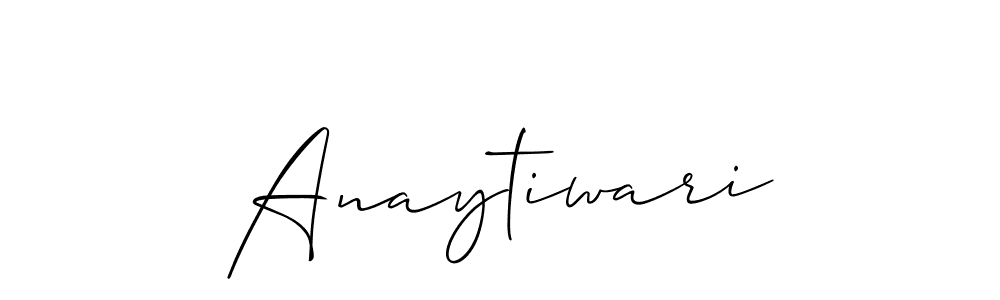 Create a beautiful signature design for name Anaytiwari. With this signature (Allison_Script) fonts, you can make a handwritten signature for free. Anaytiwari signature style 2 images and pictures png