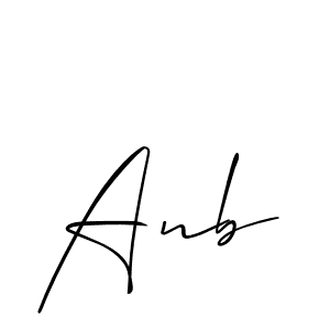 Create a beautiful signature design for name Anb. With this signature (Allison_Script) fonts, you can make a handwritten signature for free. Anb signature style 2 images and pictures png