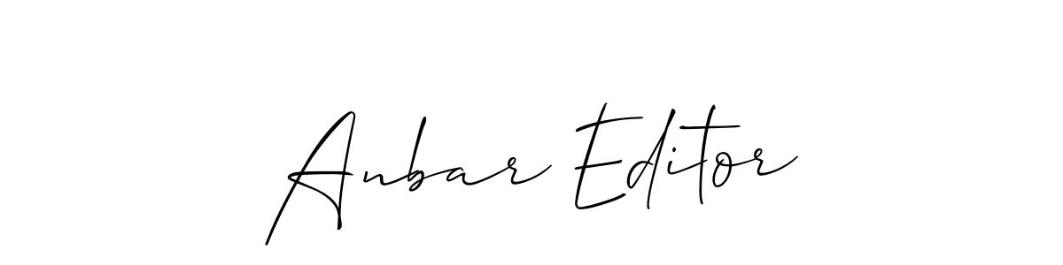 Also we have Anbar Editor name is the best signature style. Create professional handwritten signature collection using Allison_Script autograph style. Anbar Editor signature style 2 images and pictures png