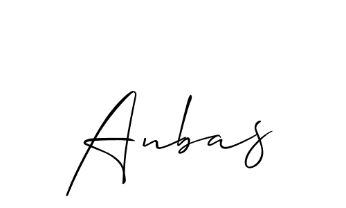 Create a beautiful signature design for name Anbas. With this signature (Allison_Script) fonts, you can make a handwritten signature for free. Anbas signature style 2 images and pictures png