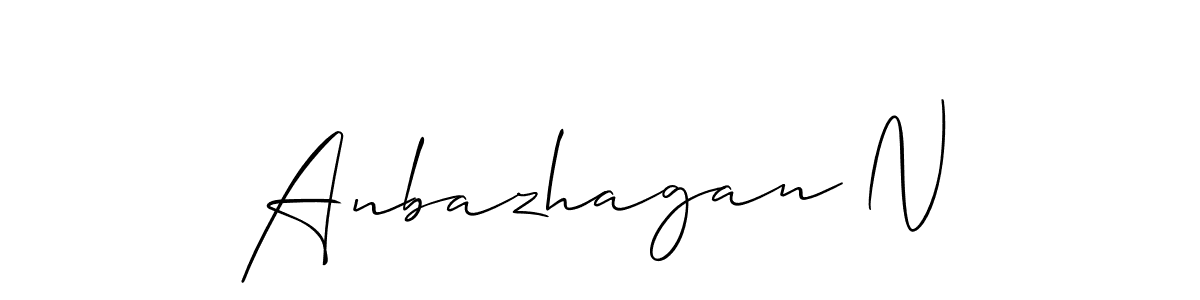 Make a short Anbazhagan N signature style. Manage your documents anywhere anytime using Allison_Script. Create and add eSignatures, submit forms, share and send files easily. Anbazhagan N signature style 2 images and pictures png