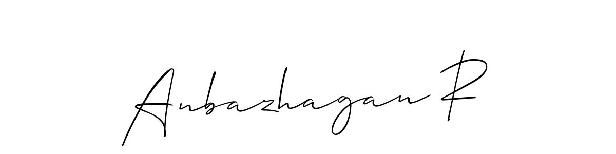 How to make Anbazhagan R signature? Allison_Script is a professional autograph style. Create handwritten signature for Anbazhagan R name. Anbazhagan R signature style 2 images and pictures png