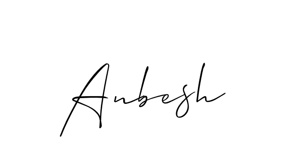 It looks lik you need a new signature style for name Anbesh. Design unique handwritten (Allison_Script) signature with our free signature maker in just a few clicks. Anbesh signature style 2 images and pictures png