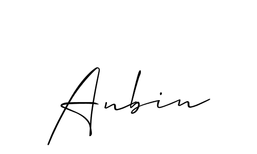 The best way (Allison_Script) to make a short signature is to pick only two or three words in your name. The name Anbin include a total of six letters. For converting this name. Anbin signature style 2 images and pictures png