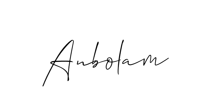 How to make Anbolam name signature. Use Allison_Script style for creating short signs online. This is the latest handwritten sign. Anbolam signature style 2 images and pictures png