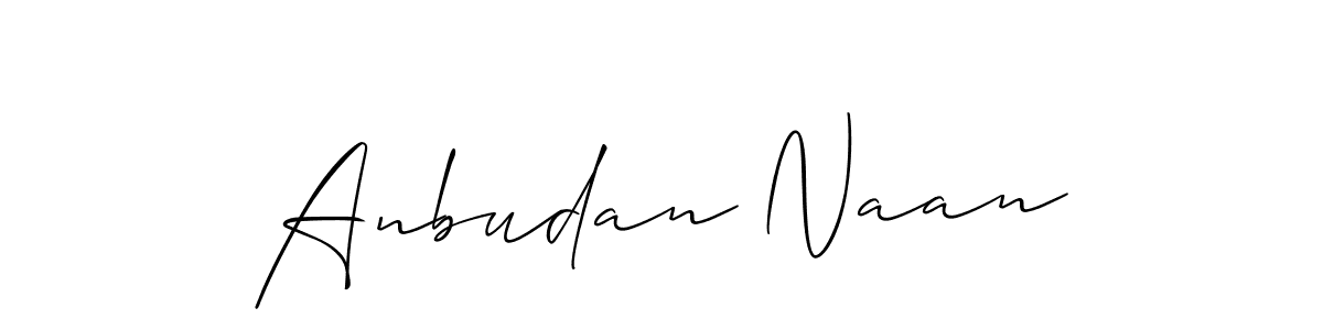 Design your own signature with our free online signature maker. With this signature software, you can create a handwritten (Allison_Script) signature for name Anbudan Naan. Anbudan Naan signature style 2 images and pictures png