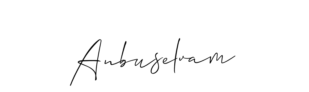Create a beautiful signature design for name Anbuselvam. With this signature (Allison_Script) fonts, you can make a handwritten signature for free. Anbuselvam signature style 2 images and pictures png