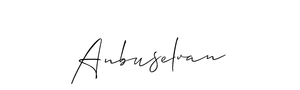 Also we have Anbuselvan name is the best signature style. Create professional handwritten signature collection using Allison_Script autograph style. Anbuselvan signature style 2 images and pictures png