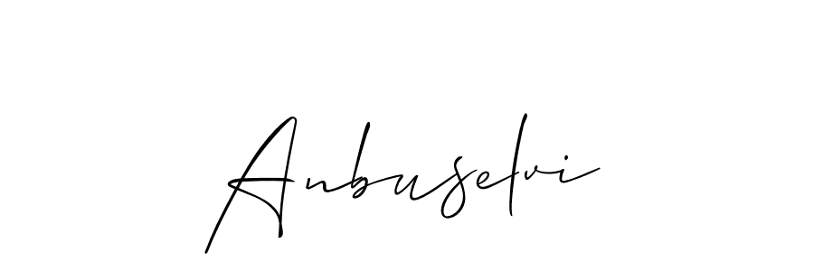 It looks lik you need a new signature style for name Anbuselvi. Design unique handwritten (Allison_Script) signature with our free signature maker in just a few clicks. Anbuselvi signature style 2 images and pictures png