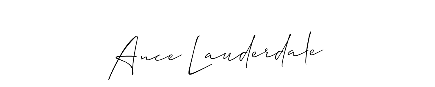 How to make Ance Lauderdale signature? Allison_Script is a professional autograph style. Create handwritten signature for Ance Lauderdale name. Ance Lauderdale signature style 2 images and pictures png