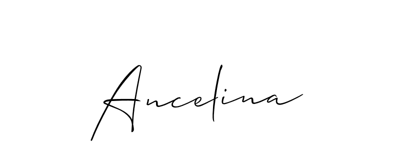How to make Ancelina name signature. Use Allison_Script style for creating short signs online. This is the latest handwritten sign. Ancelina signature style 2 images and pictures png