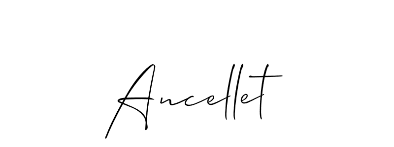 You should practise on your own different ways (Allison_Script) to write your name (Ancellet) in signature. don't let someone else do it for you. Ancellet signature style 2 images and pictures png