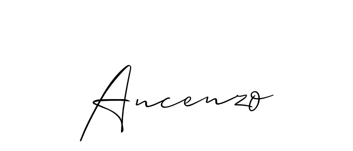 Make a beautiful signature design for name Ancenzo. With this signature (Allison_Script) style, you can create a handwritten signature for free. Ancenzo signature style 2 images and pictures png