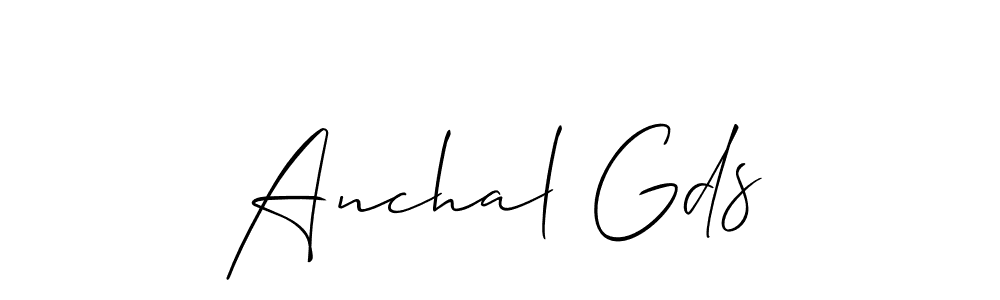 if you are searching for the best signature style for your name Anchal Gds. so please give up your signature search. here we have designed multiple signature styles  using Allison_Script. Anchal Gds signature style 2 images and pictures png