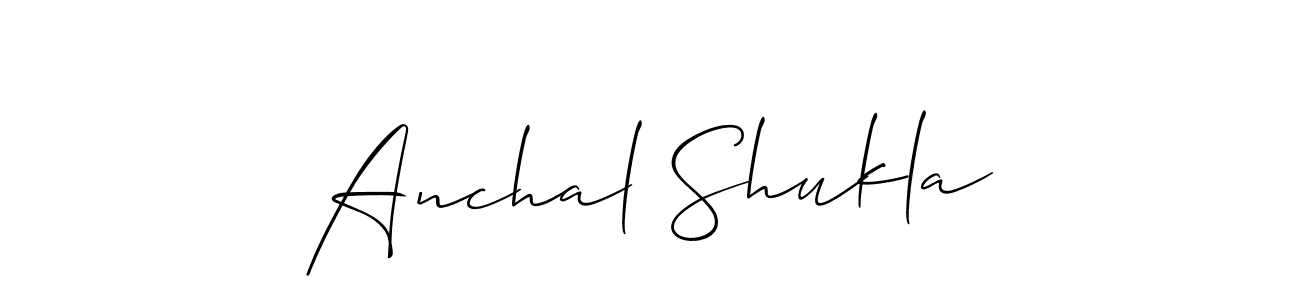 How to make Anchal Shukla signature? Allison_Script is a professional autograph style. Create handwritten signature for Anchal Shukla name. Anchal Shukla signature style 2 images and pictures png