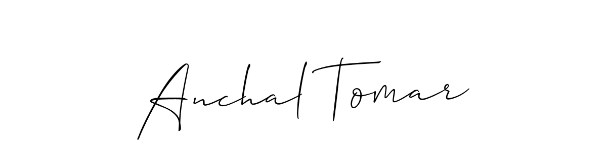 You should practise on your own different ways (Allison_Script) to write your name (Anchal Tomar) in signature. don't let someone else do it for you. Anchal Tomar signature style 2 images and pictures png
