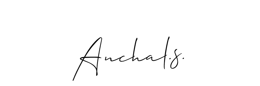 Use a signature maker to create a handwritten signature online. With this signature software, you can design (Allison_Script) your own signature for name Anchal.s.. Anchal.s. signature style 2 images and pictures png