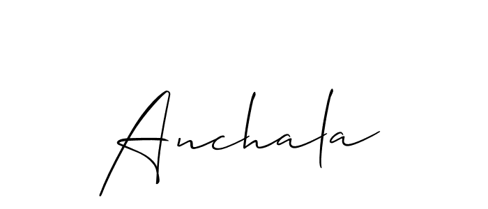 Design your own signature with our free online signature maker. With this signature software, you can create a handwritten (Allison_Script) signature for name Anchala. Anchala signature style 2 images and pictures png