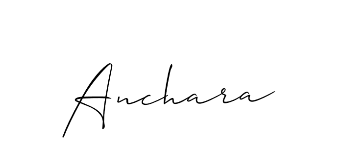 The best way (Allison_Script) to make a short signature is to pick only two or three words in your name. The name Anchara include a total of six letters. For converting this name. Anchara signature style 2 images and pictures png