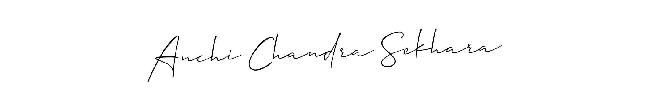 How to make Anchi Chandra Sekhara name signature. Use Allison_Script style for creating short signs online. This is the latest handwritten sign. Anchi Chandra Sekhara signature style 2 images and pictures png