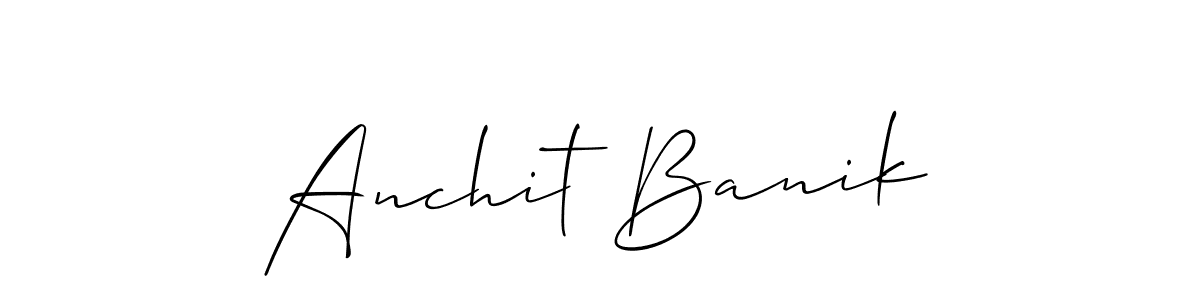 How to Draw Anchit Banik signature style? Allison_Script is a latest design signature styles for name Anchit Banik. Anchit Banik signature style 2 images and pictures png