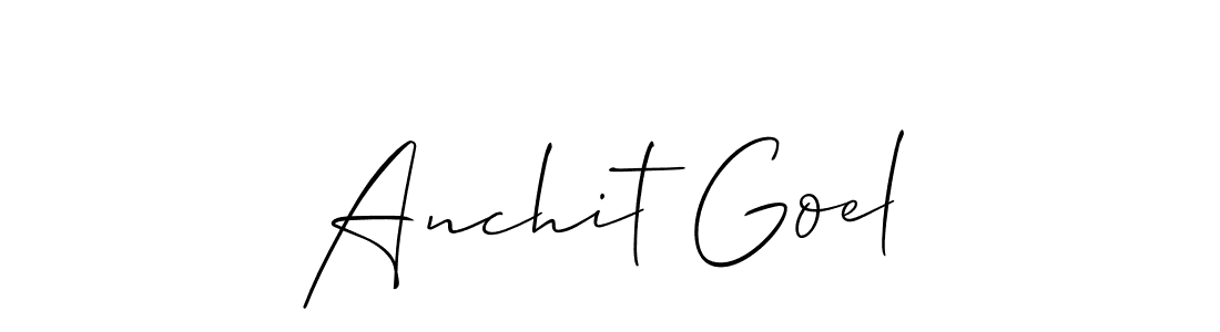 Also You can easily find your signature by using the search form. We will create Anchit Goel name handwritten signature images for you free of cost using Allison_Script sign style. Anchit Goel signature style 2 images and pictures png