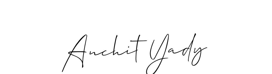 Similarly Allison_Script is the best handwritten signature design. Signature creator online .You can use it as an online autograph creator for name Anchit Yady. Anchit Yady signature style 2 images and pictures png