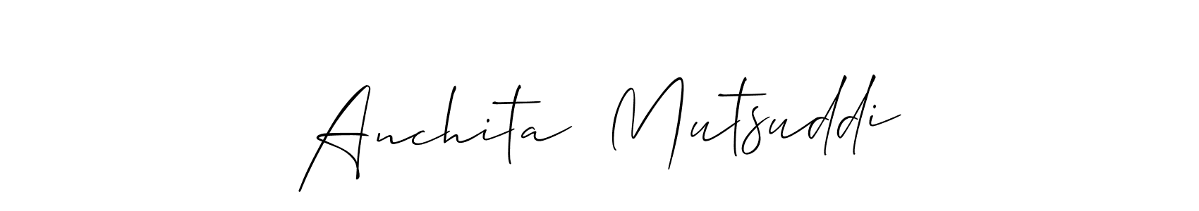 You can use this online signature creator to create a handwritten signature for the name Anchita  Mutsuddi. This is the best online autograph maker. Anchita  Mutsuddi signature style 2 images and pictures png