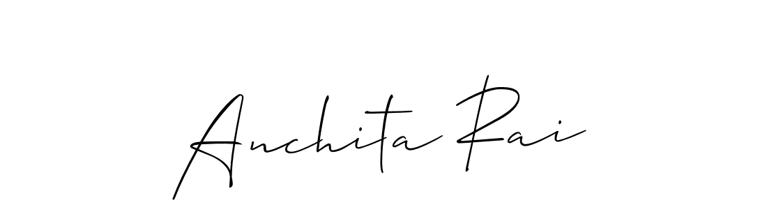 You should practise on your own different ways (Allison_Script) to write your name (Anchita Rai) in signature. don't let someone else do it for you. Anchita Rai signature style 2 images and pictures png