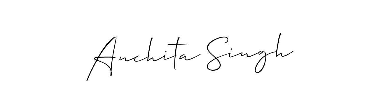 Allison_Script is a professional signature style that is perfect for those who want to add a touch of class to their signature. It is also a great choice for those who want to make their signature more unique. Get Anchita Singh name to fancy signature for free. Anchita Singh signature style 2 images and pictures png