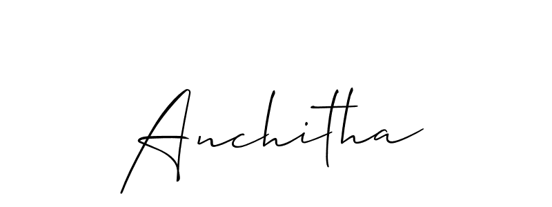 Make a beautiful signature design for name Anchitha. With this signature (Allison_Script) style, you can create a handwritten signature for free. Anchitha signature style 2 images and pictures png
