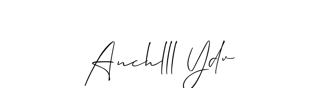 How to Draw Anchlll Ydv signature style? Allison_Script is a latest design signature styles for name Anchlll Ydv. Anchlll Ydv signature style 2 images and pictures png