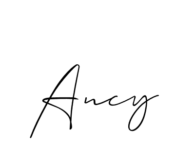 Ancy stylish signature style. Best Handwritten Sign (Allison_Script) for my name. Handwritten Signature Collection Ideas for my name Ancy. Ancy signature style 2 images and pictures png