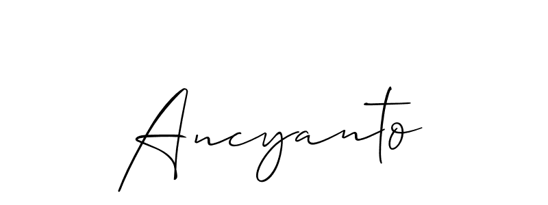 Check out images of Autograph of Ancyanto name. Actor Ancyanto Signature Style. Allison_Script is a professional sign style online. Ancyanto signature style 2 images and pictures png