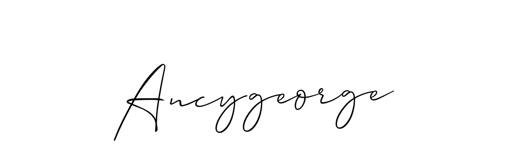 Ancygeorge stylish signature style. Best Handwritten Sign (Allison_Script) for my name. Handwritten Signature Collection Ideas for my name Ancygeorge. Ancygeorge signature style 2 images and pictures png