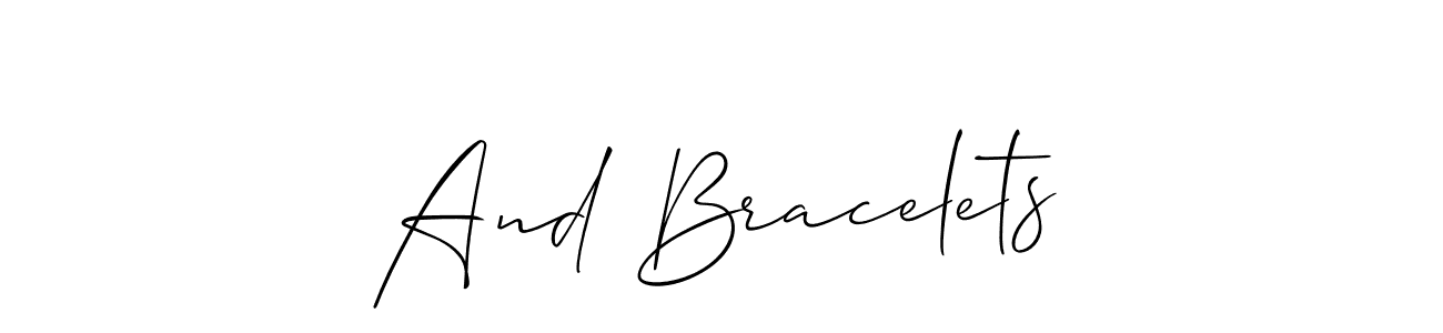 Once you've used our free online signature maker to create your best signature Allison_Script style, it's time to enjoy all of the benefits that And Bracelets name signing documents. And Bracelets signature style 2 images and pictures png