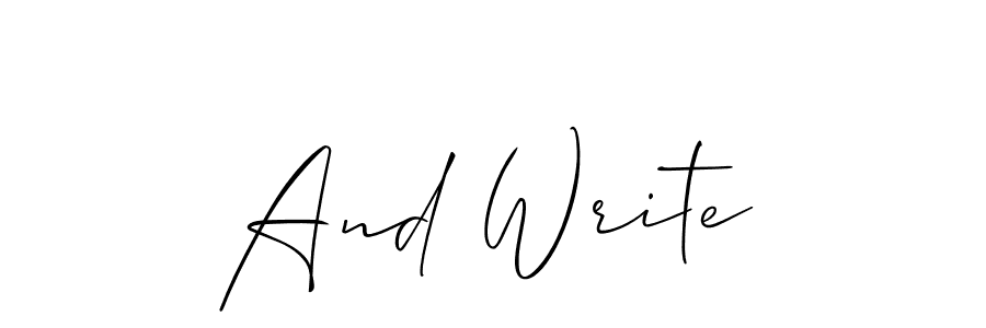 if you are searching for the best signature style for your name And Write. so please give up your signature search. here we have designed multiple signature styles  using Allison_Script. And Write signature style 2 images and pictures png