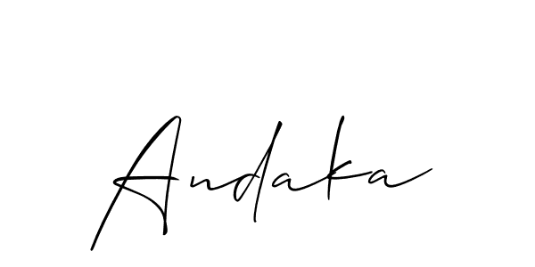 This is the best signature style for the Andaka name. Also you like these signature font (Allison_Script). Mix name signature. Andaka signature style 2 images and pictures png