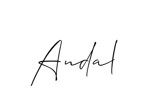 Also You can easily find your signature by using the search form. We will create Andal name handwritten signature images for you free of cost using Allison_Script sign style. Andal signature style 2 images and pictures png