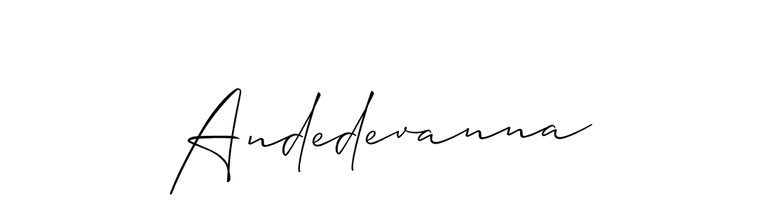 Best and Professional Signature Style for Andedevanna. Allison_Script Best Signature Style Collection. Andedevanna signature style 2 images and pictures png